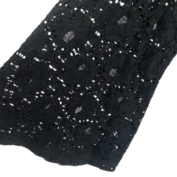 Francesca’s Black Nude Lace Long-sleeved Dress NWT US S - Picture 7 of 10
